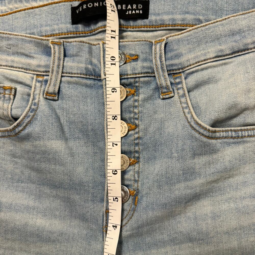 Veronica Beard Carolyn Baby Boot Kick Flare High Rise Jeans Pink Stripe Size 29 - Picture 10 of 10